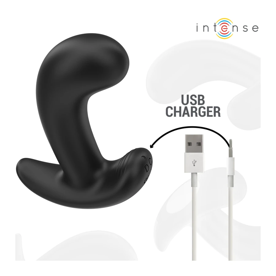 INTENSE - CHANDLER ANAL PLUG 10 VIBRATIONS BLACK REMOTE CONTROL